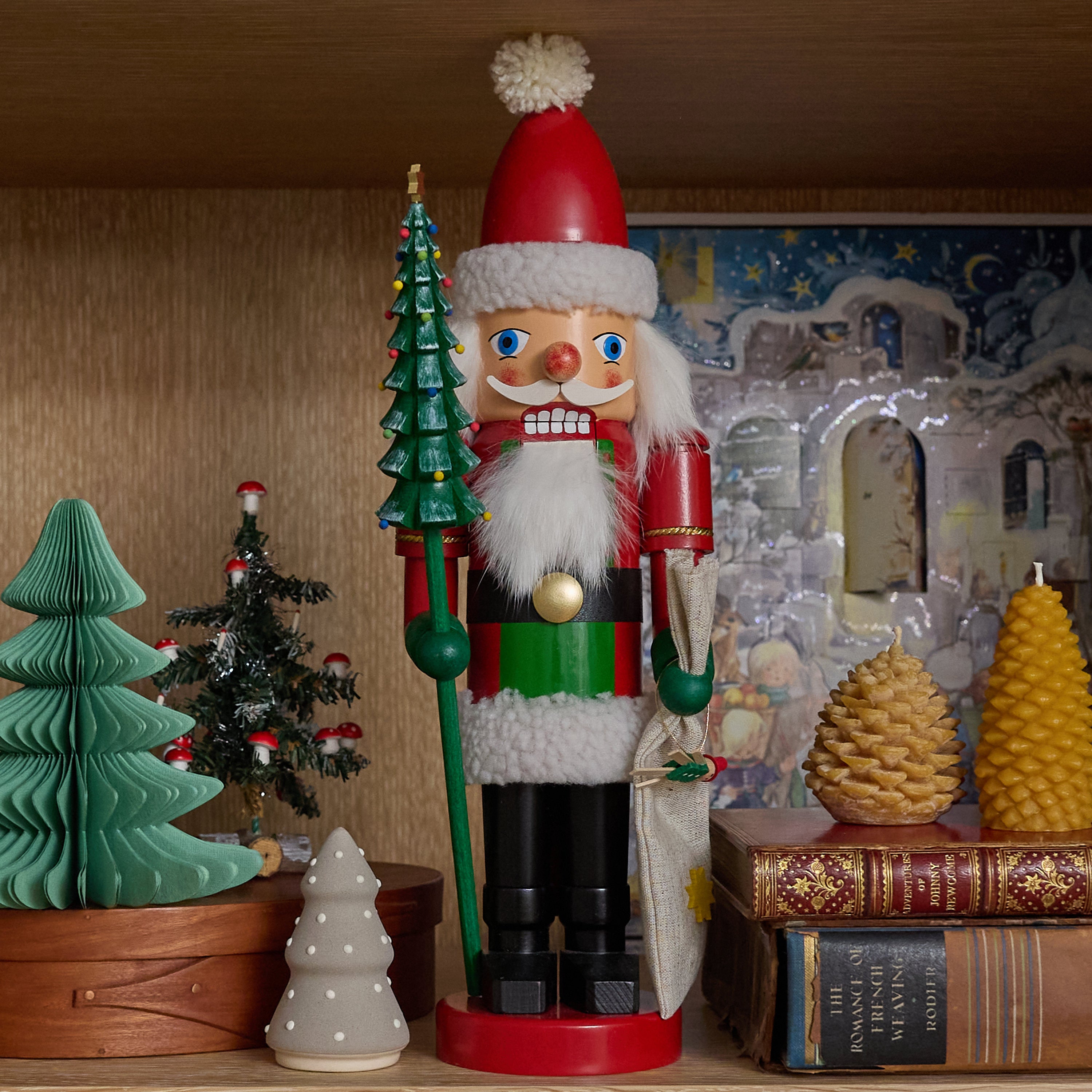 Large German Wooden 15" Nutcracker - Santa Claus