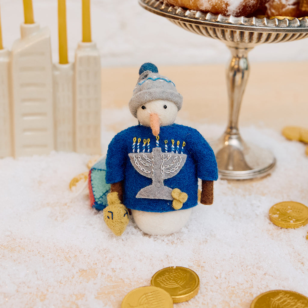 Hanukkah Snowman Ornament