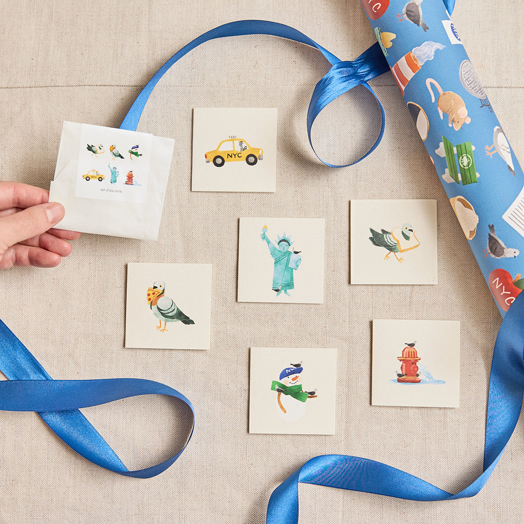 NYC Pigeons Mini Gift Cards - Set of 6