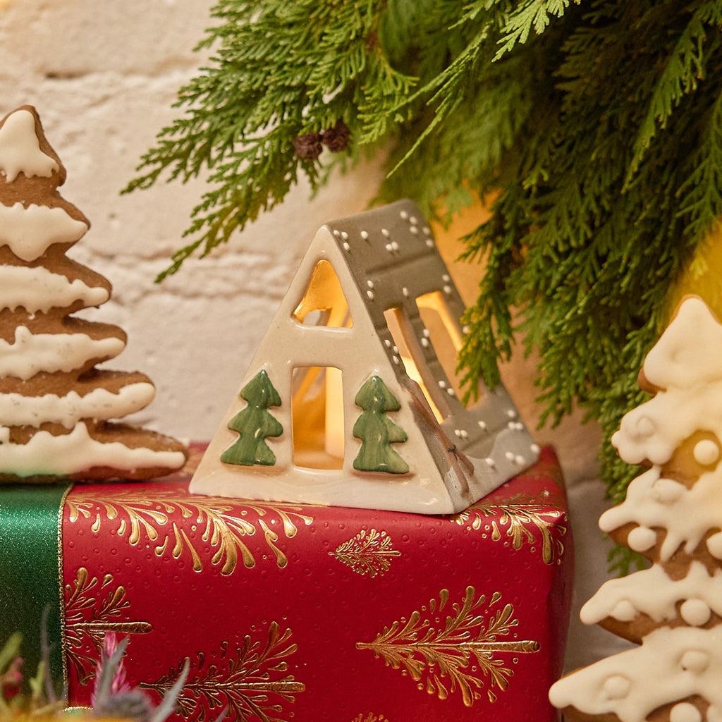 A-Frame House Ceramic Tealight Holder