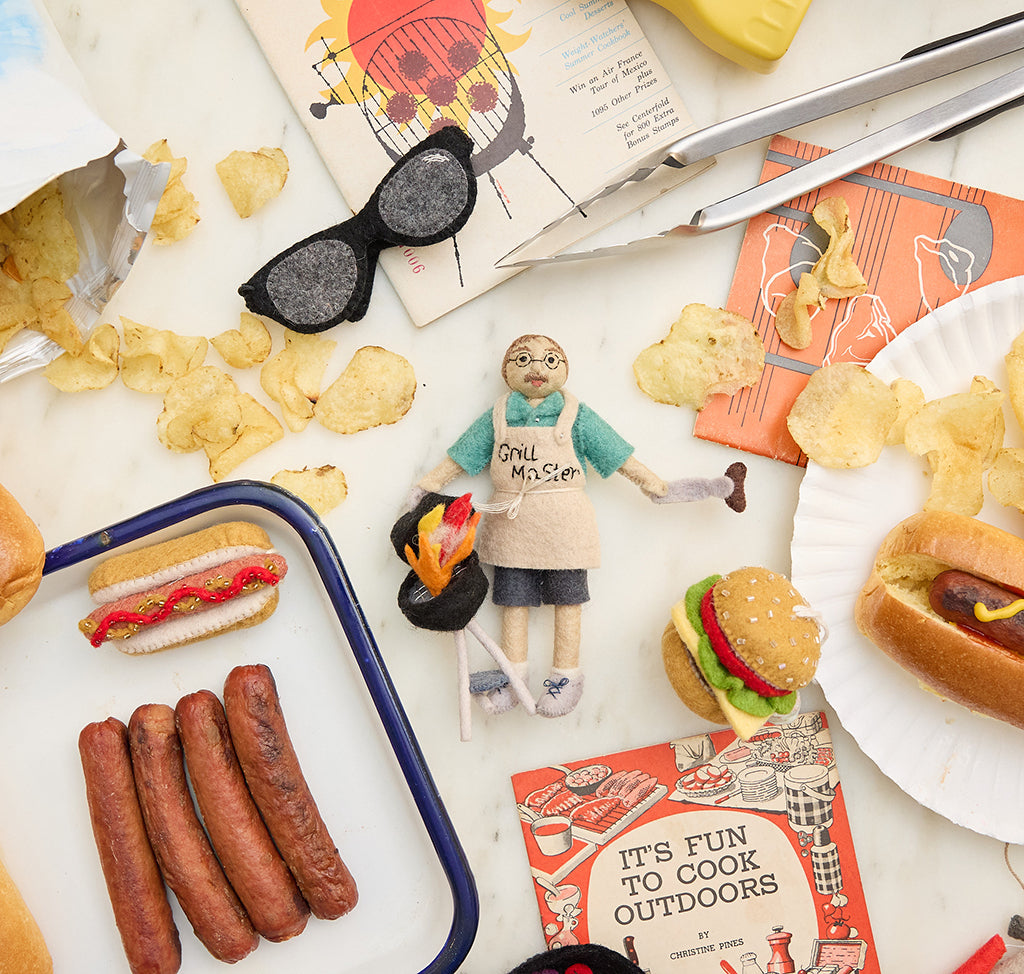 Hot Dog with Ketchup & Mustard Ornament