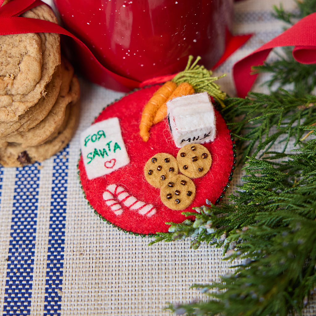 Milk & Cookies for Santa Ornament