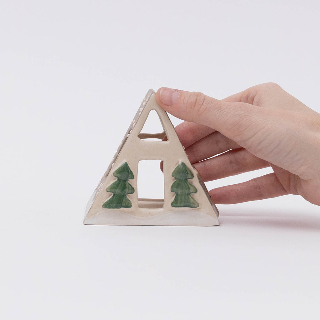 A-Frame House Ceramic Tealight Holder