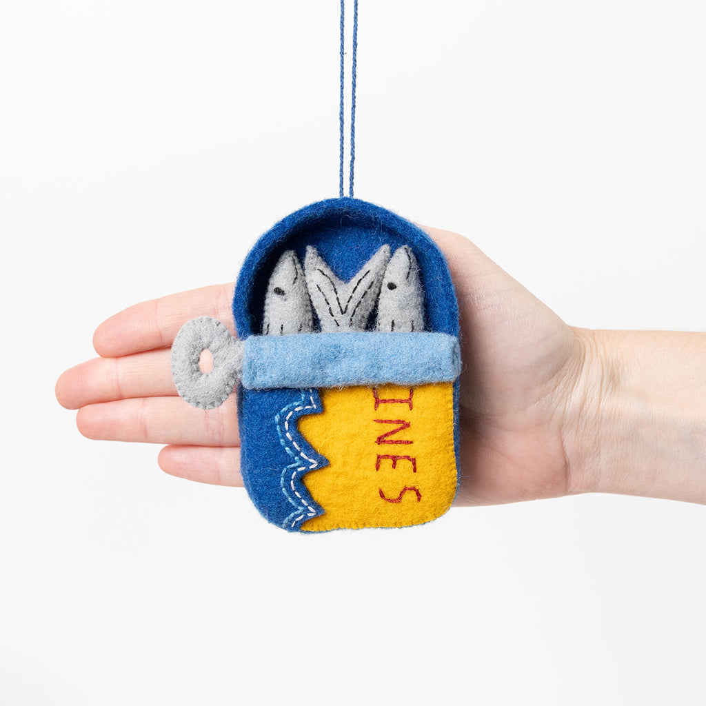 Blue Tin of Sardines Ornament