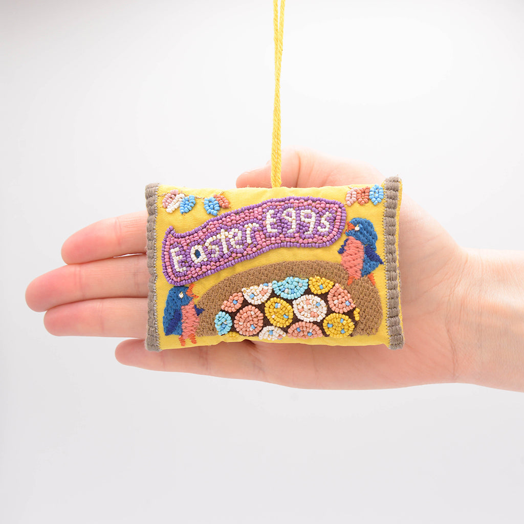 Easter Eggs Candy Bag Beaded Ornament