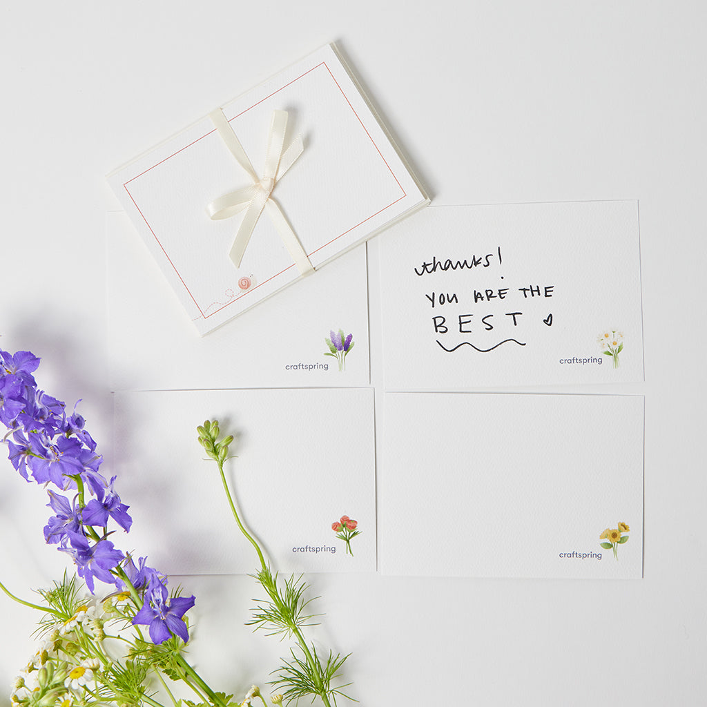 Flower Friends Note Cards - Set of 4