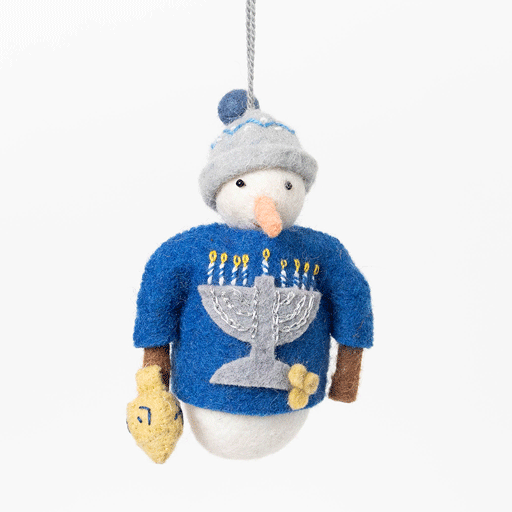 Hanukkah Snowman Ornament