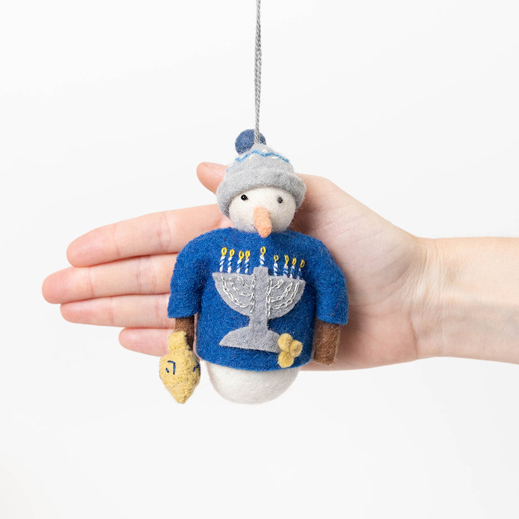 Hanukkah Snowman Ornament