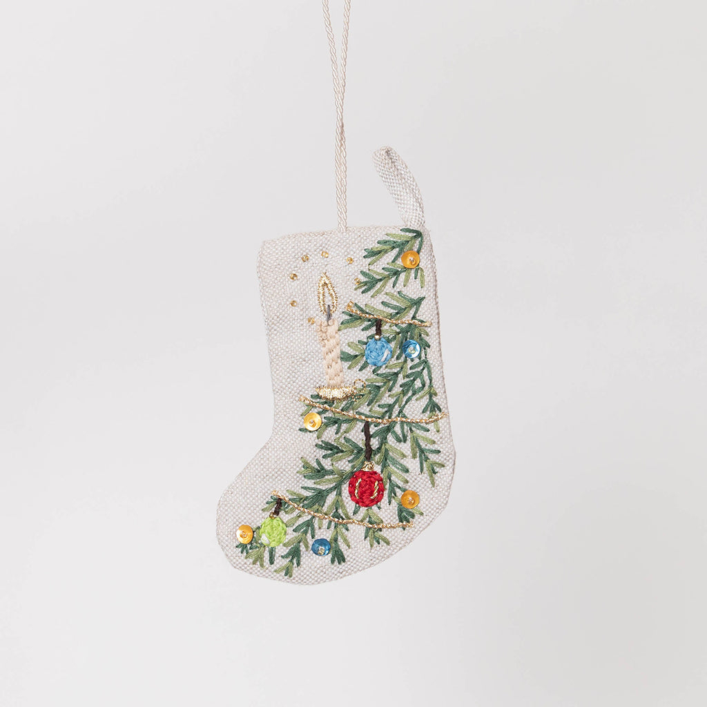 Mini Candle Stocking Ornament
