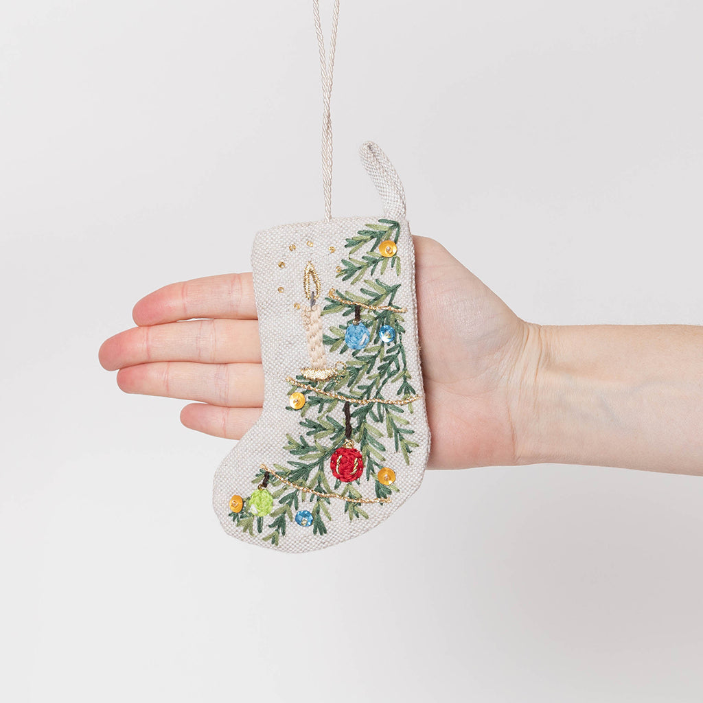 Mini Candle Stocking Ornament