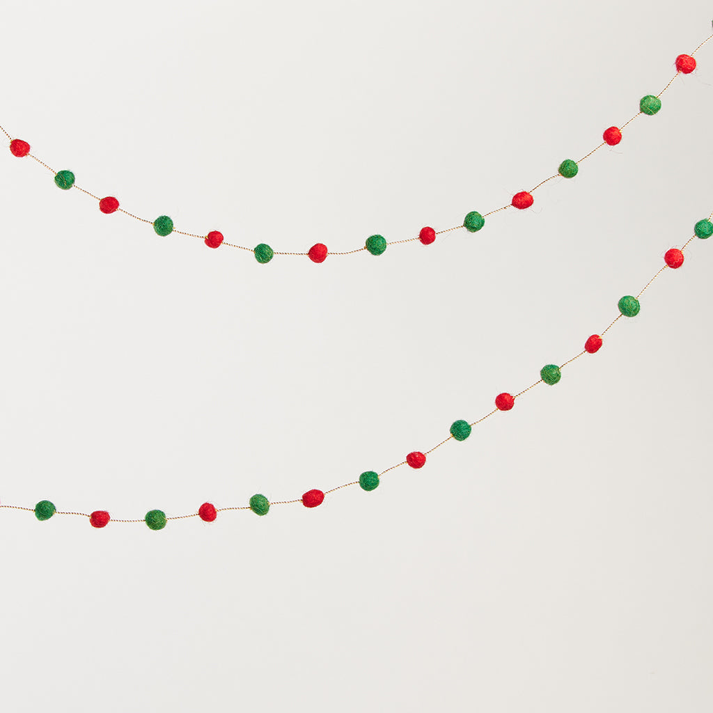 Mini Garland - Red & Green