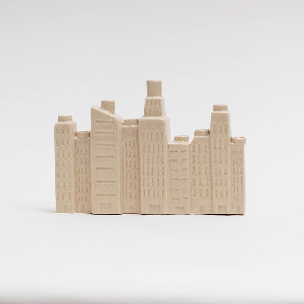 NYC Skyline Ceramic Menorah & Candle Set