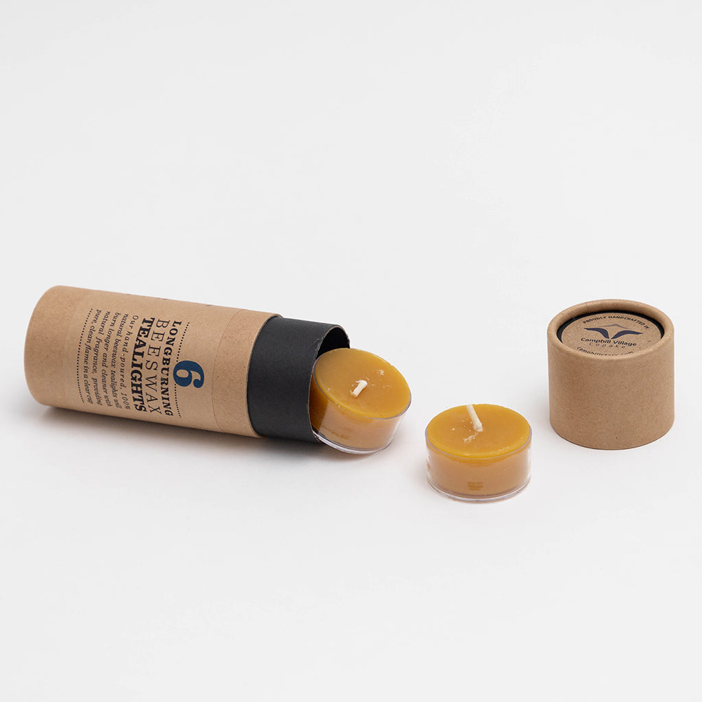 Natural Tealight Candles - Set of 6