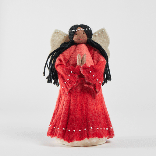 Praying Angel Tree Topper - Brown