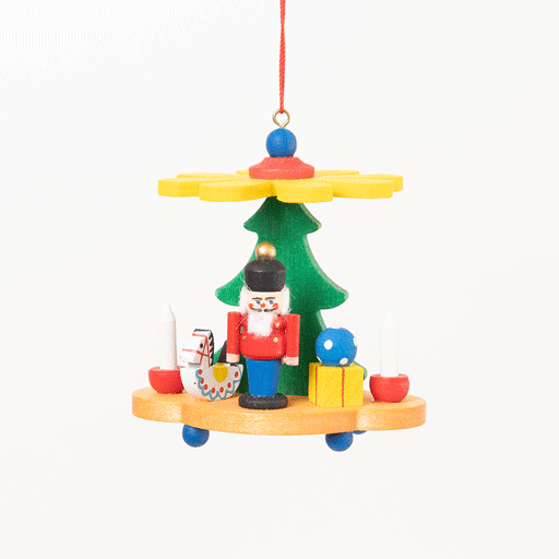 Pyramid Nutcracker German Wooden Ornament