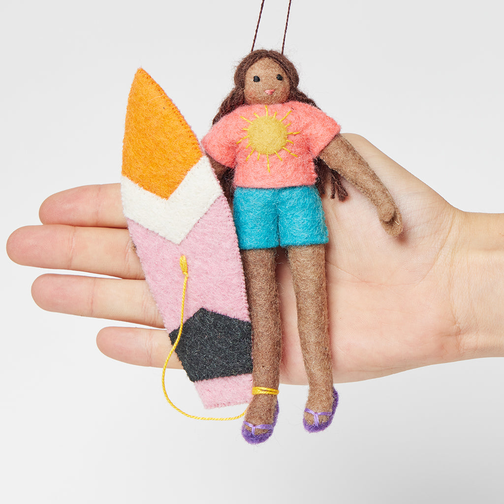 Sunny Surfer Girl Ornament