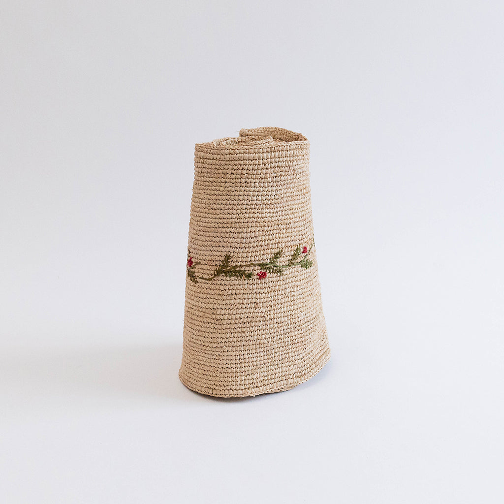 Evergreen Crocheted Raffia Tree Collar