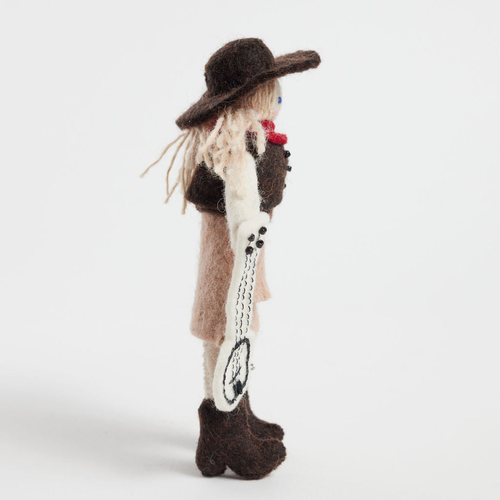 Banjo Cowgirl Ornament