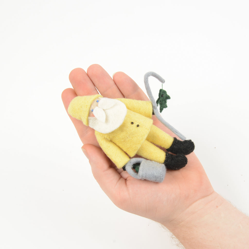 Fishing on the Docks Santa Ornament