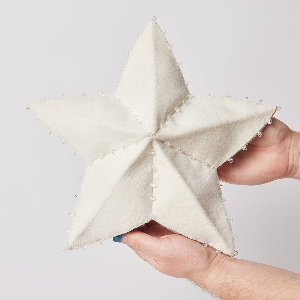 Large White Star Tree Topper