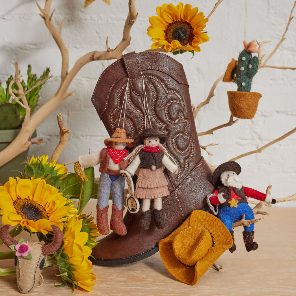 Banjo Cowgirl Ornament