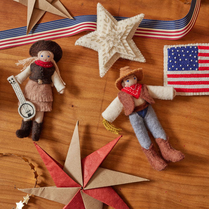 Banjo Cowgirl Ornament
