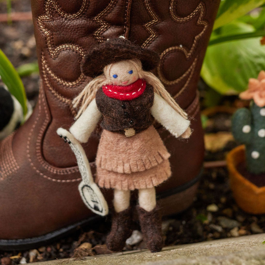 Banjo Cowgirl Ornament