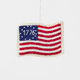 Honor the spirit of 1776 with our handcrafted 1776 American Flag Ornament from the Craftspring Semiquincentennial Collection. Inspired by the early American flag associated with the Revolutionary era, this felt ornament features embroidered red and white stripes, a blue canton with stars, and the year “1776” stitched proudly across the center—commemorating the birth of the United States. 