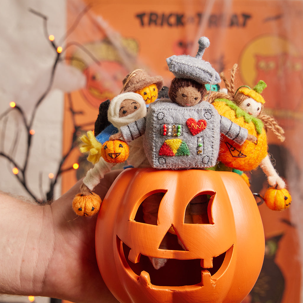 Halloween Robot Kid Ornament