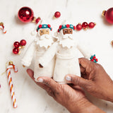 Mistletoe Father Christmas Ornament - Deep Brown