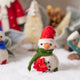 Little Poinsettia Snowman Ornament