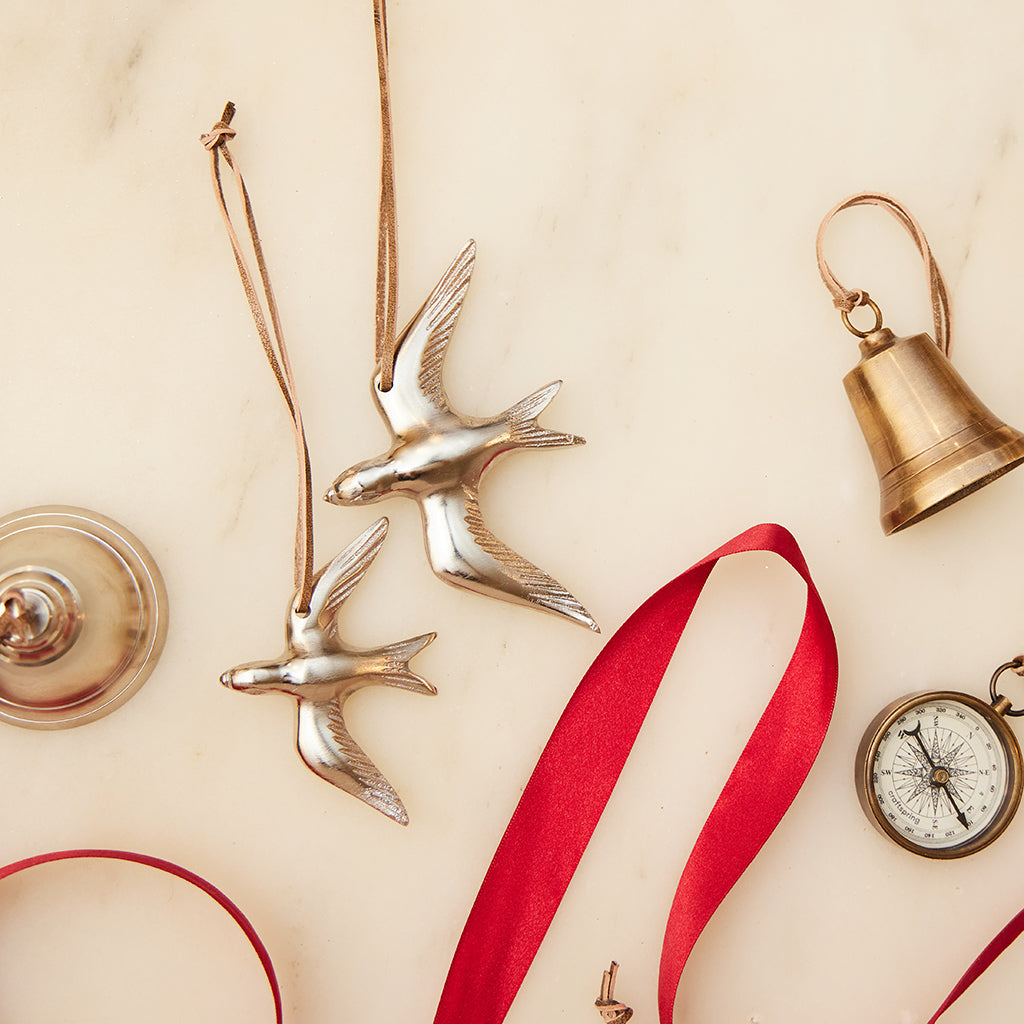 Small Swallow Ornament - Pewter