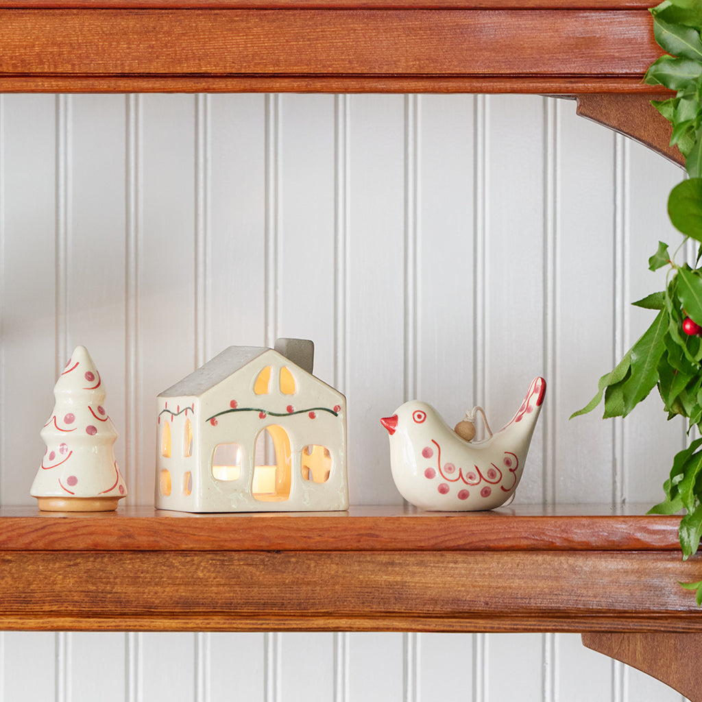 Pink Painted Ceramic Christmas Tree