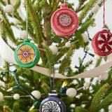 Beaded Vintage Bauble Ornament Chartreuse