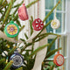 Beaded Vintage Bauble Ornament Crimson