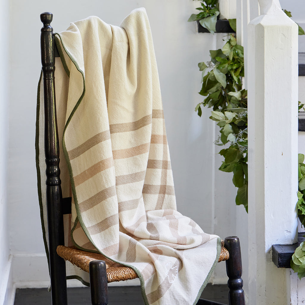 Plaid Wool Blanket Throw