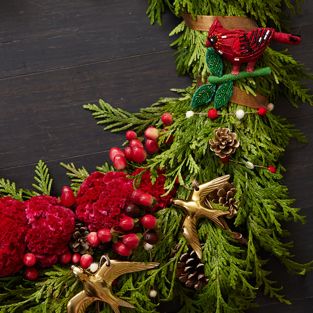 Mini Garland - Red & White
