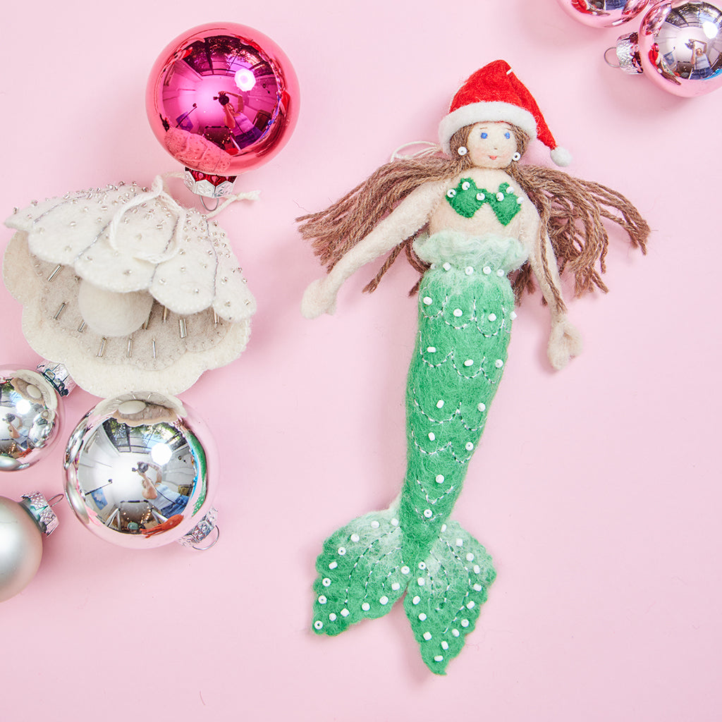 Christmas Mermaid Ornament - Light