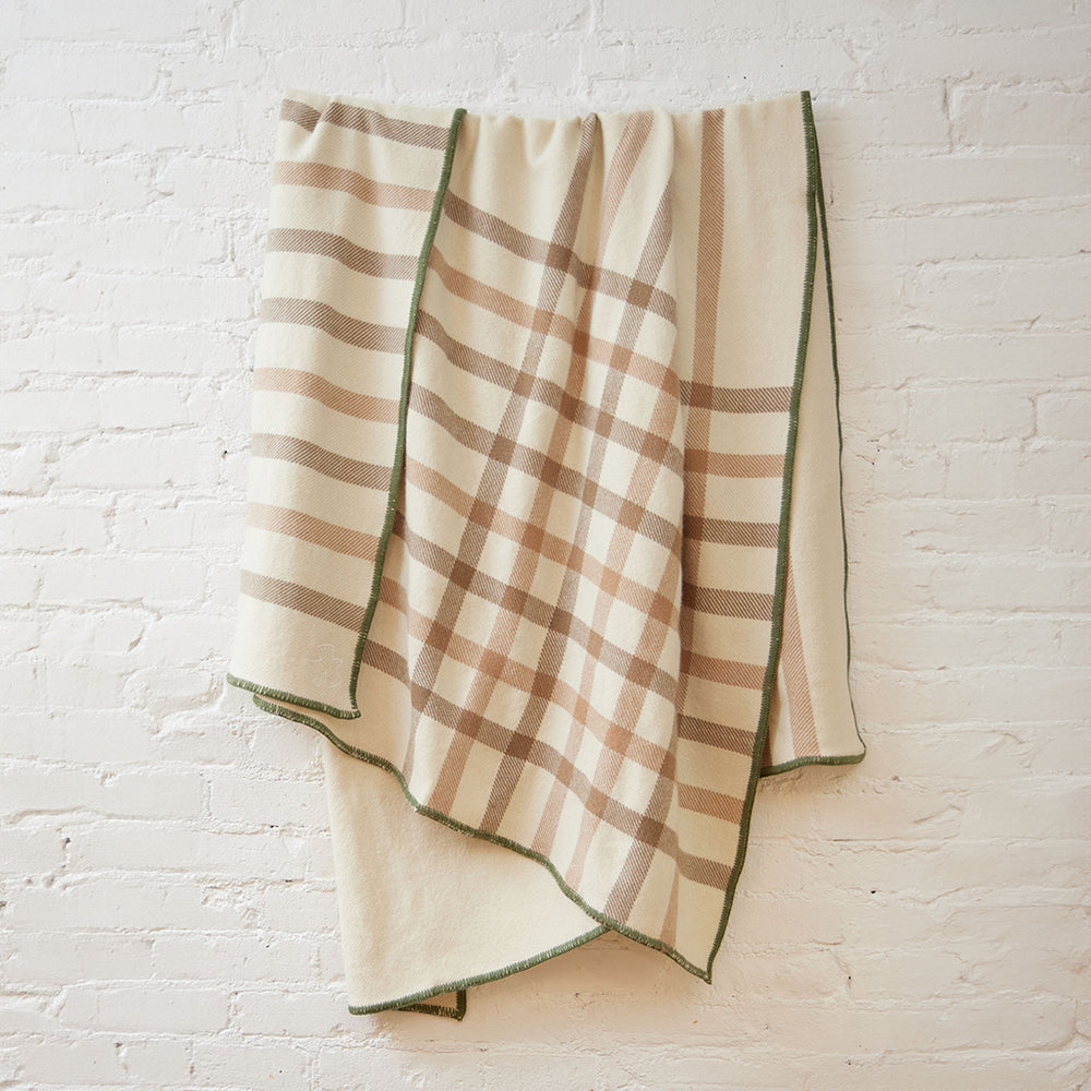Plaid Wool Blanket Throw