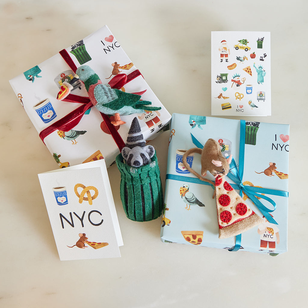 NYC Icons Wrapping Paper Sheets - Set of 3