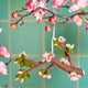 Delicate sakura cherry blossom branch ornament – hand-felted wool floral décor inspired by Japanese springtime beauty.

