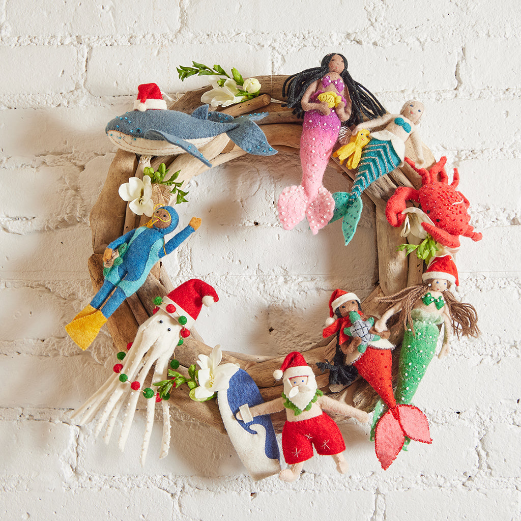 Christmas Mermaid Ornament - Light