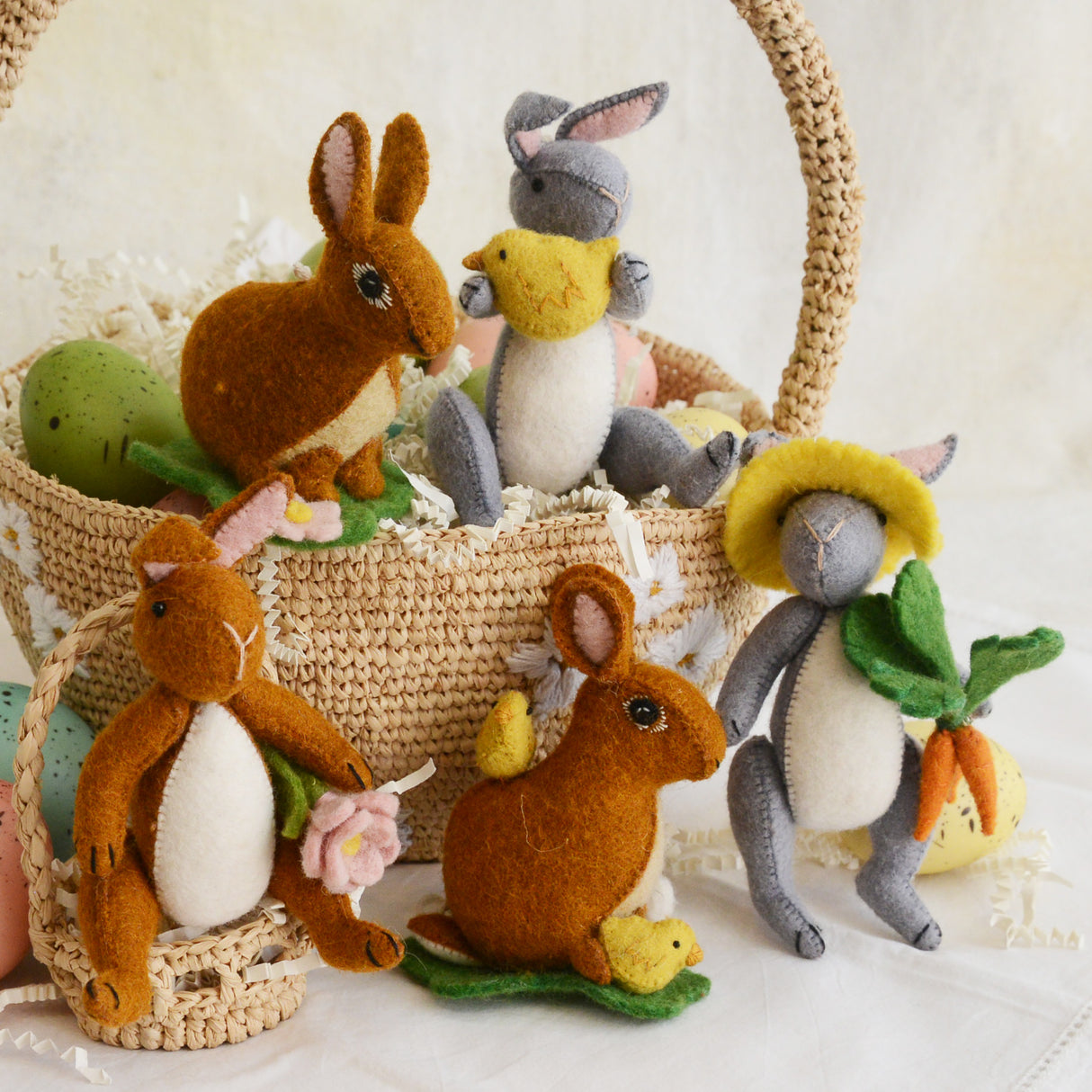 Bundle: Easter Bunny Ornaments - Set of 5