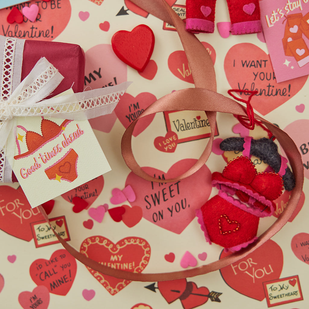 Red Heart Lingerie Set Ornament