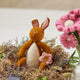 Brown Easter Bunny with Flower Ornament