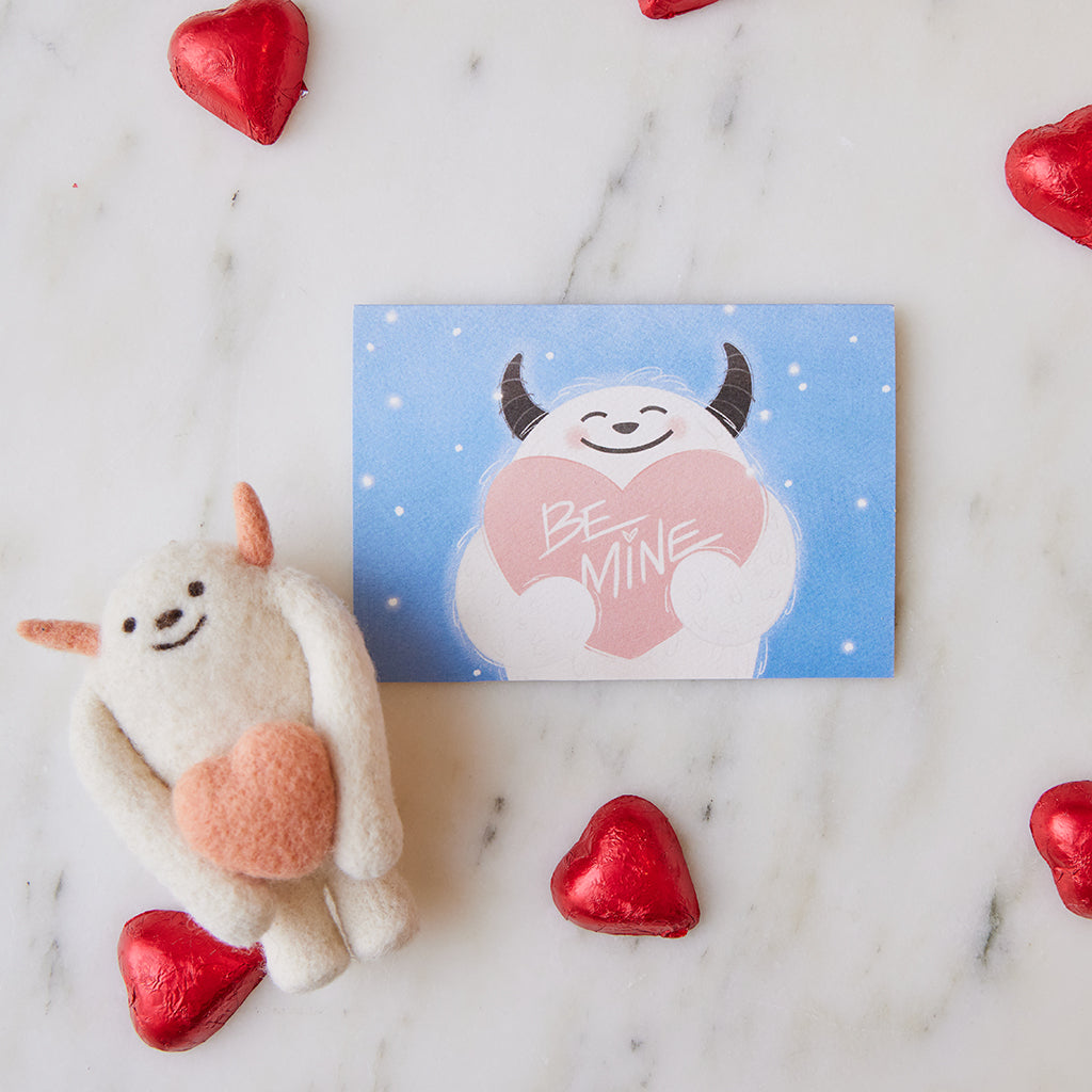 Be Mine Yeti Greeting Card
