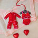 Red Heart Pajamas Ornament
