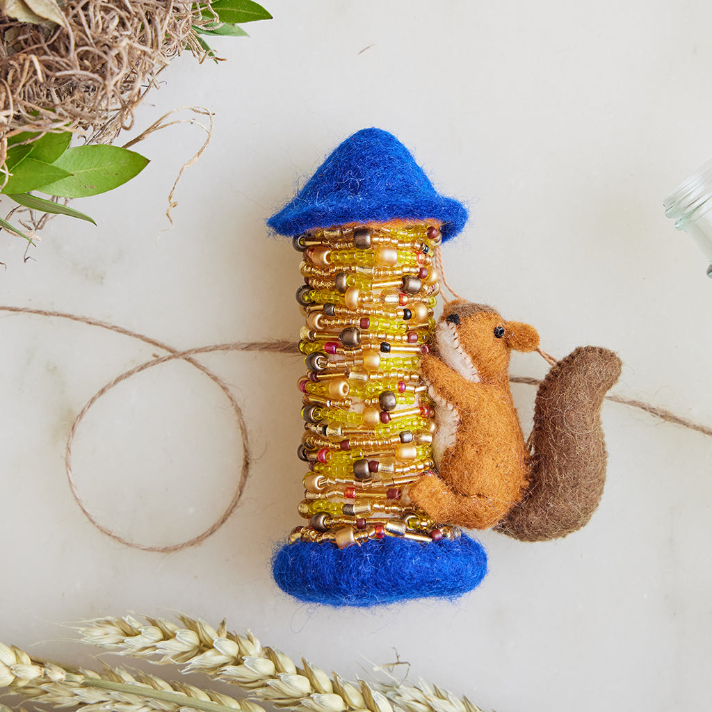 Collector's Edition Squirrel At The Bird Feeder Ornament