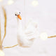 Beaded White Swan Ornament