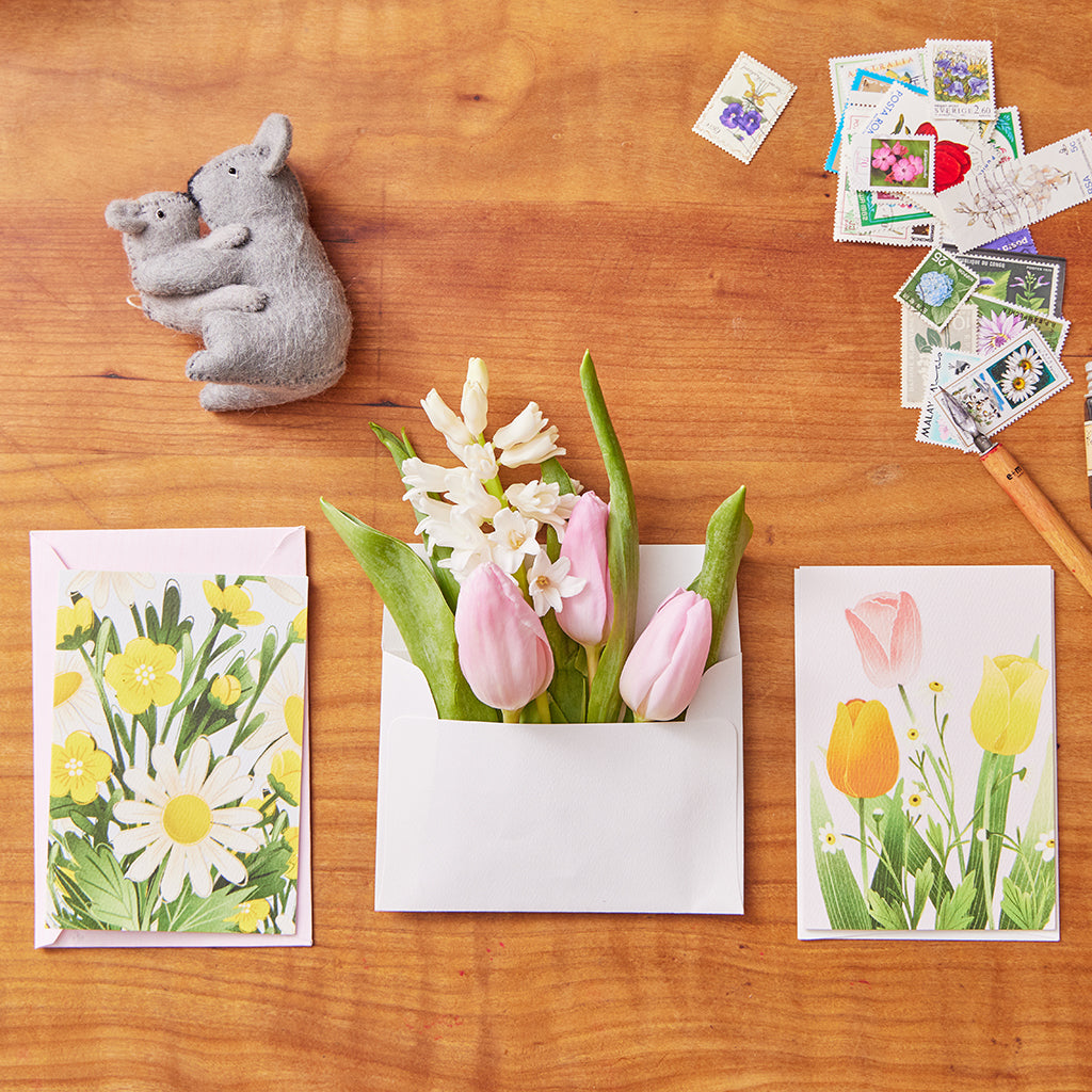 Floral Garden Assorted Greeting Cards - Set of 4